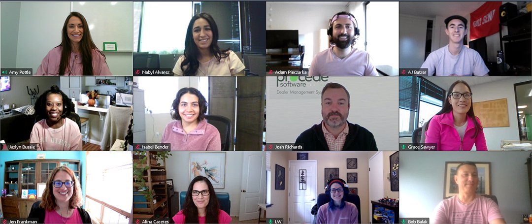 ProcedeSoftware's tweet photo. It's #BreastCancerAwarenessMonth, and the #ProcedeSoftware team is raising awareness by wearing pink. How do we look? 

#BreastCancerAwareness #BreastCancer #Cancer #Pinktober #LifeAtProcede https://t.co/Pv7MiFF85k