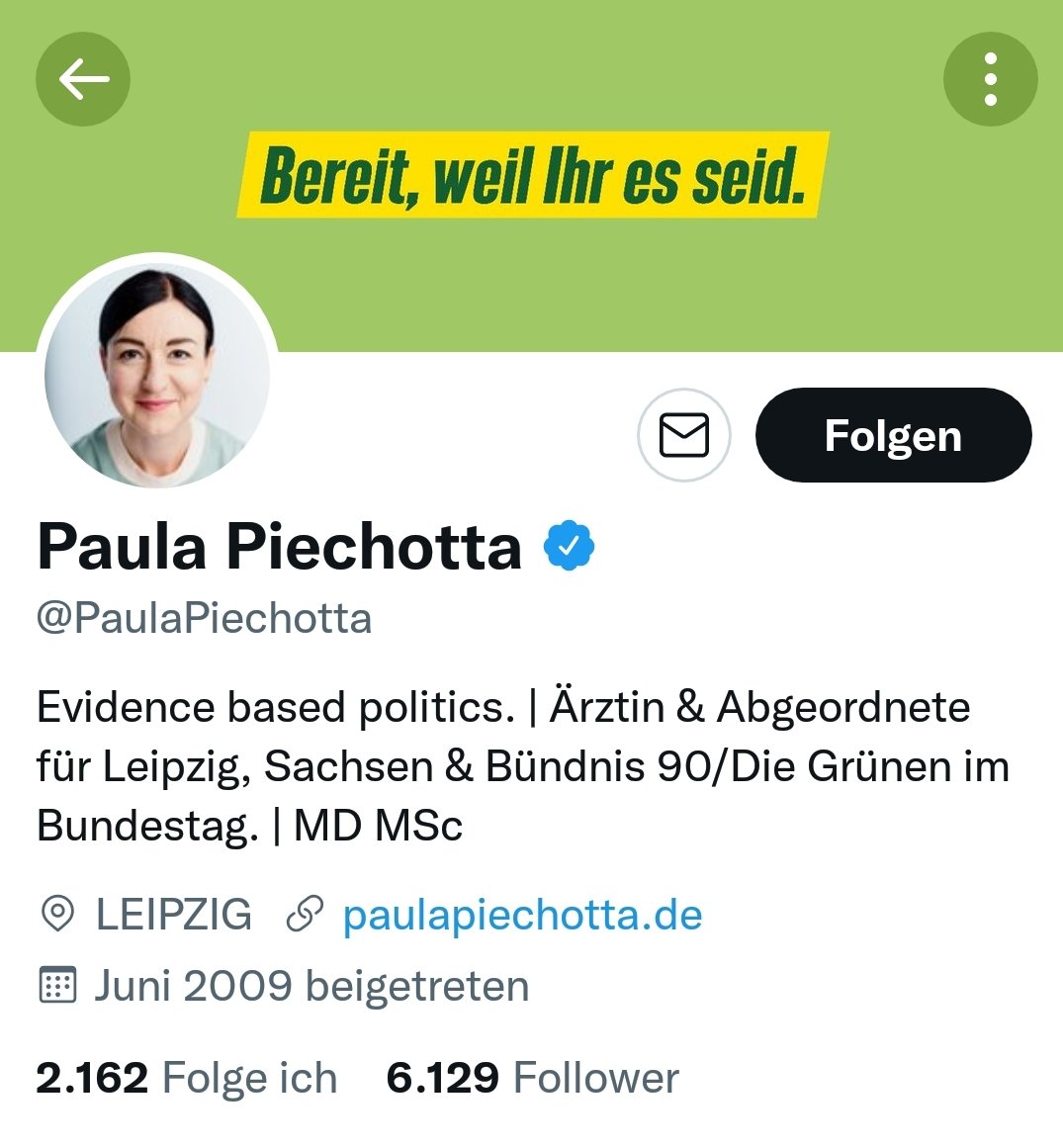Für Sie neu im Bundestag: Die Spitzenkandidatin der sächsischen #Grünen: <a href="/paulapiechotta/">Dr. Paula Piechotta MdB - auch auf Bluesky</a>. Eine echte Dienerin des Deutschen Volkes. Nicht.