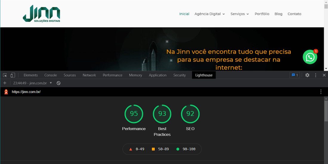 ContatoJinn's tweet photo. 🎨Our new website has EXCELLENT performance numbers on Lighthouse from Chrome! So NICE to see! https://t.co/ezuC4sDbLw -> #web #interface #design #performance #speed #optimize #otimização #velocidade #css #html #WP #Wordpress #CMS #portfolio 🖥️ https://t.co/n0X1GQw65q