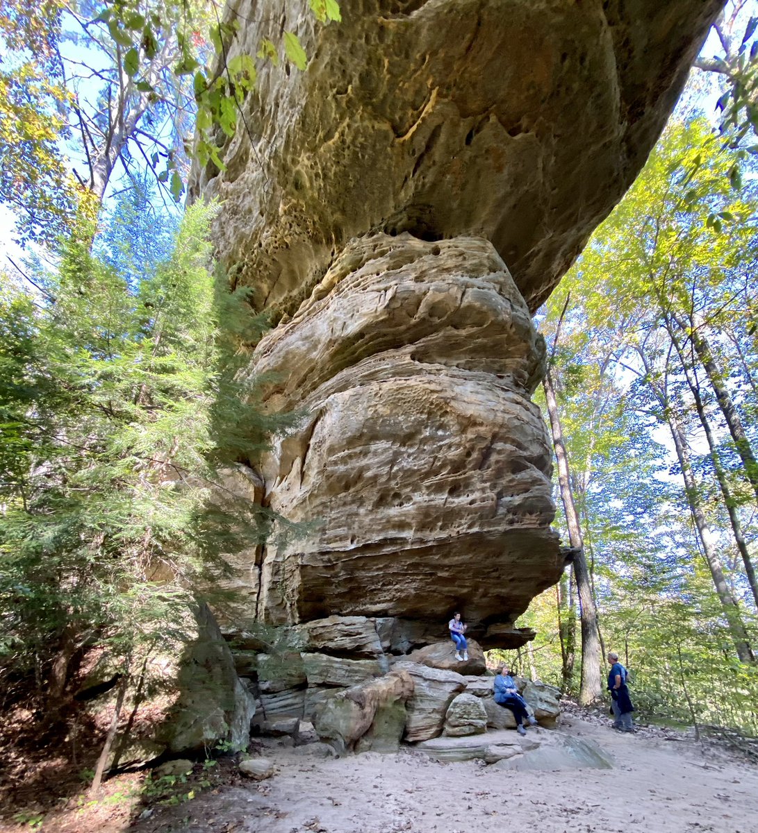 blessedmamaAmy's tweet photo. We all snuck away this weekend to my in-law’s cabin in Tennessee and hiked to see the Twin Arches! Such an amazing sight! https://t.co/HIdYp0TNko