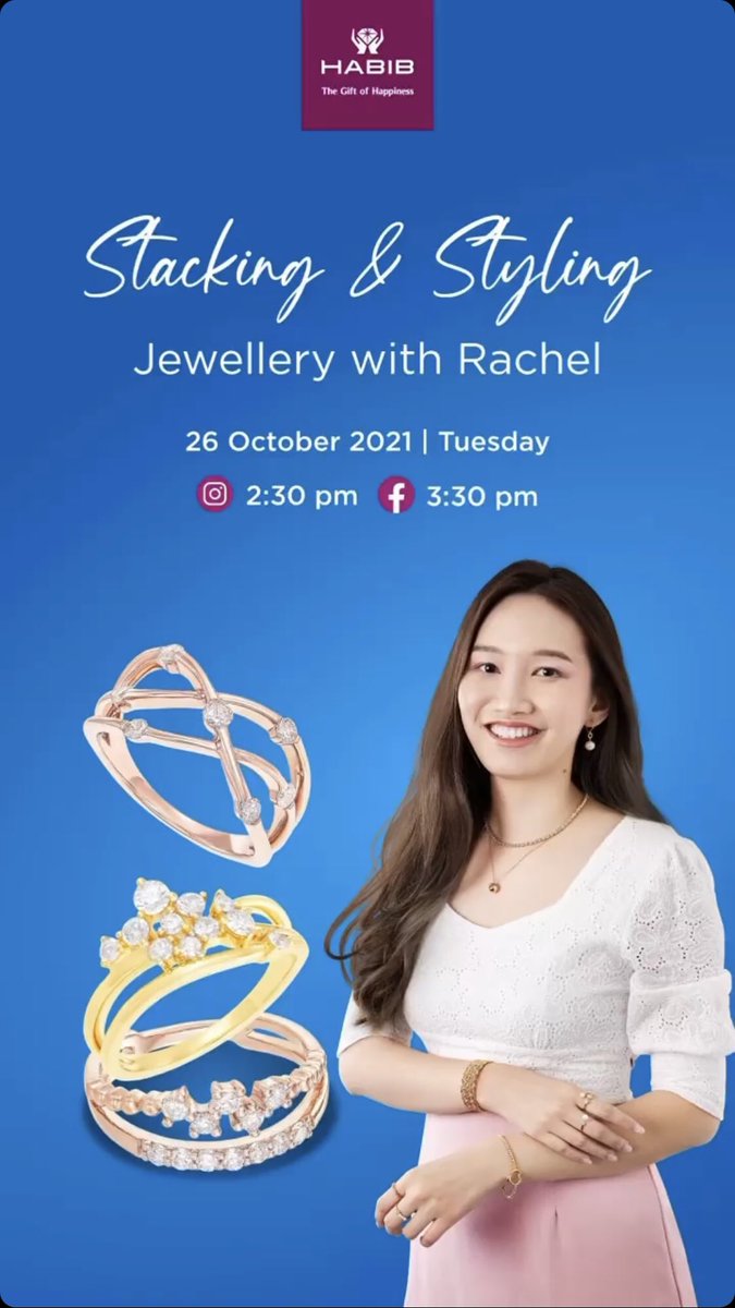 habibjewels_ofc's tweet photo. Catch our LIVE today with Rachel at to know more about stacking and styling jewellery π See you!
2.30pm: https://t.co/mAej1WZumm
3.30pm: https://t.co/TxickhXY9t
#HABIB #HABIBJewels #TheGiftOfHappiness #HabibIGLive #LivewithRachel https://t.co/g3jWWAvGaD