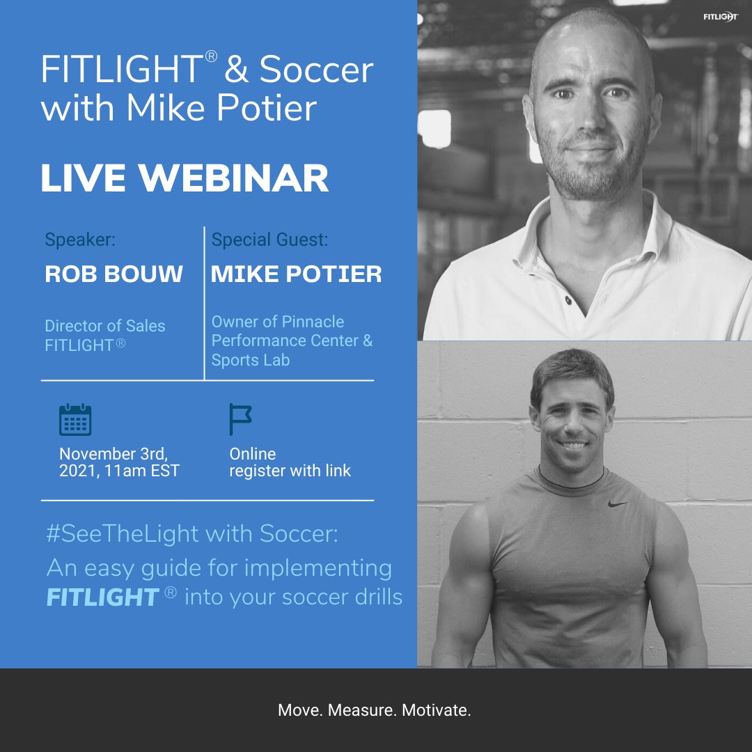 Fitlight's tweet image. This FREE webinar will cover how players and coaches can implement the FITLIGHTS® to achieve creative and dynamic soccer drills.  

Sign up NOW by tapping the link in our bio and tune in on Wednesday, November 3rd at 11 AM EST. 

#FITLIGHT #SeeTheLight #Fitlighttraining #Soccer