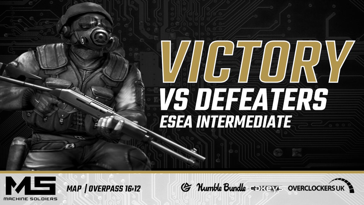 machinesoldiers's tweet photo. We got our first win in the @esea intermediate against Defeaters where we won 16-12 on Overpass! 👀🔥🔥

Team
@JDuuggen
@SeanBekkers
@vapejara
@jolbekxd
bvr - no twitter

Coach/sub
@AsteriA_CS https://t.co/foHprdRj2U