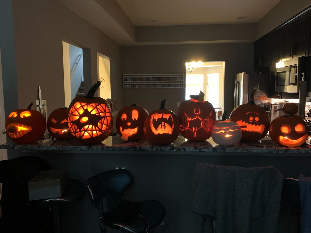 Baker lab's inaugural orchard trip to stuff our faces with cider donuts followed by a highly competitive pumpkin carving contest!  Somehow, my masterpiece  "Mechanotranspumpkin" only managed to place 2nd :(