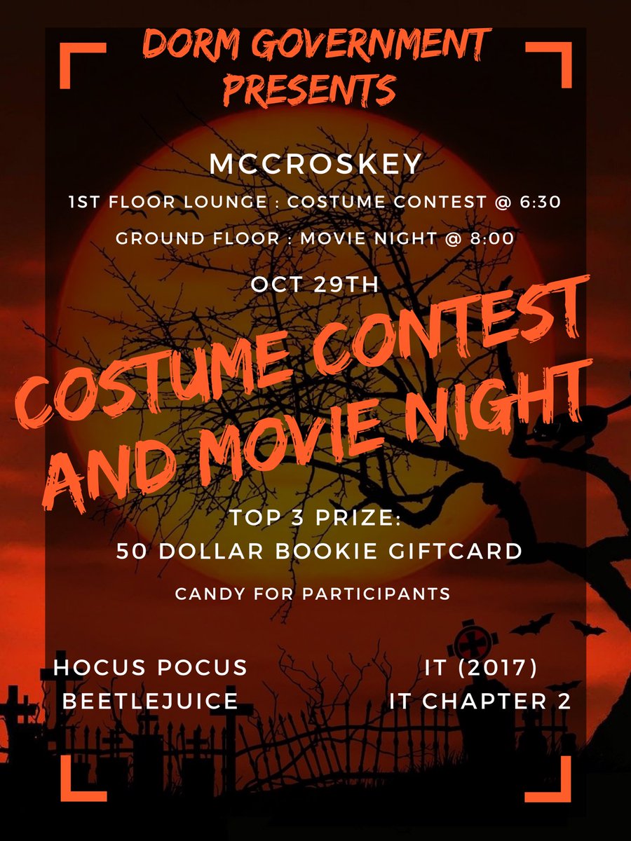 WSU_RHA's tweet photo. Halloween event open to all residents of McCroskey, Honors, and Duncan-Dunn! (Guests allowed) 🥶🥶🥶 https://t.co/aZlRckcduH