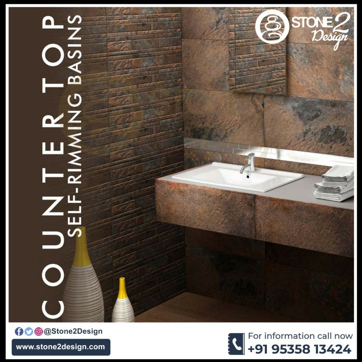Stone2Design's tweet photo. Exclusive WashBasin Collection only at our store.
Come visit us and find out more about all our Sanitary products.

📞 : +919535813424
🌐 : https://t.co/i1MCQvBn6m

#stone2design #proudcts  #interior #texture #washbasin #sanitary #SanitaryProdcuts #design #site #branding https://t.co/2XhqMROgbe