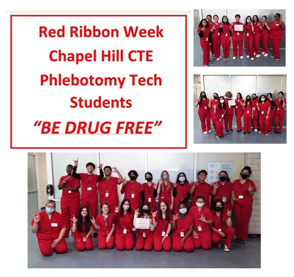 CTE Phlebotomy Tech students celebrate "Red Ribbon Week" by wearing red today! ❤️<a href="/luv2austin/">Linda Godwin</a> <a href="/OTH_Production/">OTH_Productions</a>