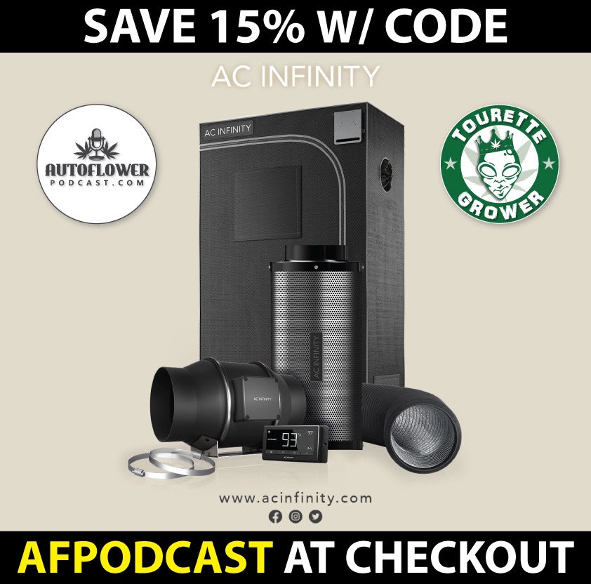 AutoflowerPod's tweet image. I’m very excited to announce a partnership w/ AC Infinity to bring you guys &amp;amp; gals a 15% discount on your online orders at their website, acinfinity.com.

Use the coupon code AFPODCAST at checkout to upgrade that fan, get a new carbon filter or anything else you need!