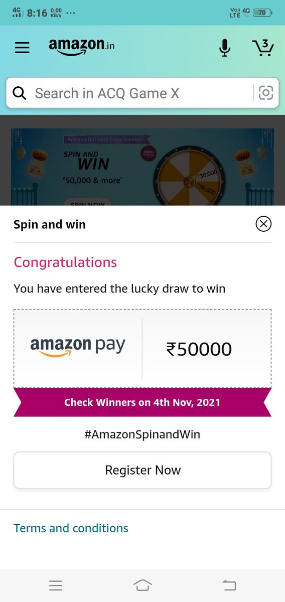 the_inssa's tweet photo. Thanku for quiz @amazonIN 

#AmazonSpinandWin https://t.co/Z3nk74uDEj