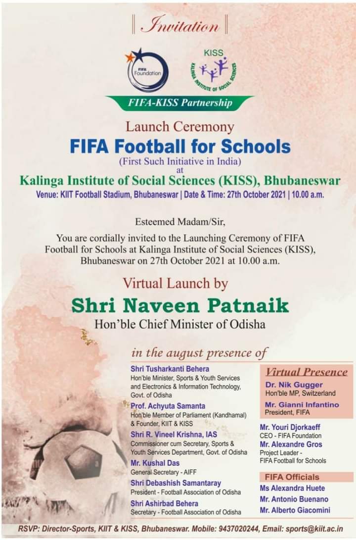 KaaMayurbhanj's tweet photo. #FIFAFootballForSchool
#KISS
#KIIT
#FIFA
@achyuta_samanta sir https://t.co/kPRgA5r8Mm
