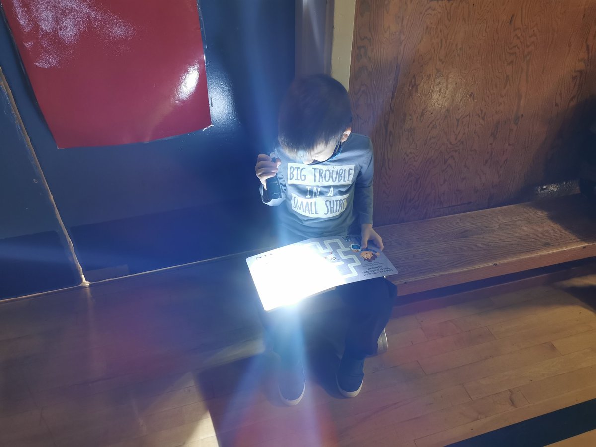 CunninghamLibra's tweet photo. School wide flashlight reading for Drop Everything And Read! #sd36tl #sd36learn https://t.co/IA2L7bmJ39