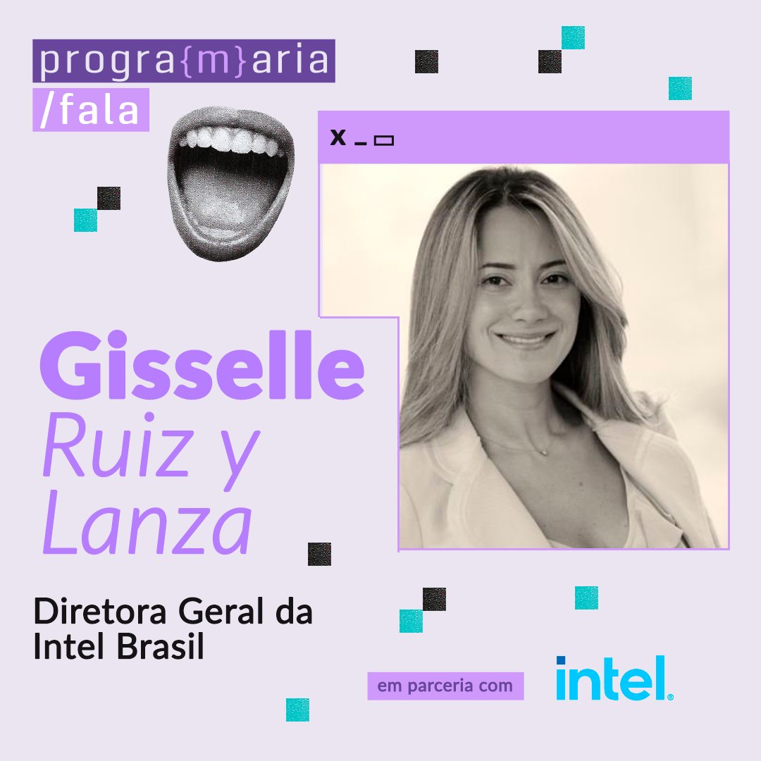 programaria's tweet image. Já imaginou receber uma mentoria da diretora geral da Intel no Brasil?😍✨No nosso próximo #PrograMariaEncontros, em parceria com a Intel Brasil, receberemos a incrível Gisselle Ruiz y Lanza! Acontece em 18/11 às 19h! Garanta já a sua inscrição ♥mla.bs/13bbdf5f