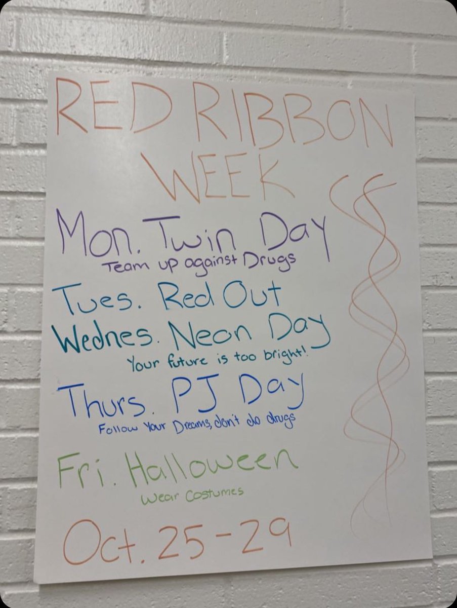 red ribbon week is the largest drug abuse prevention campaign. we want to see all our students participating and showing support to those who need it by doing things the bulldog way <a href="/OFHSLeoSpagnola/">Leo Spagnola</a> @OFCSSuper @OFHS_SeanBaker <a href="/MrSearight/">Kennie Searight</a>
