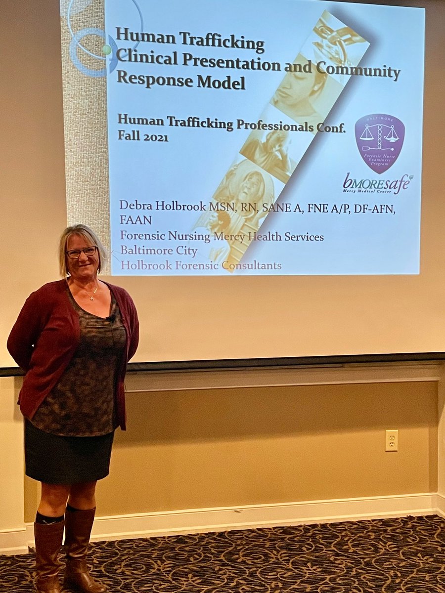 bMOREsafeMercy's tweet photo. MercyFNE Program is truly honored to be able to present at Human Trafficking Professionals Conference being held in OC, Maryland. Debbie spoke about our success in working with survivors of Human Trafficking 
#bmoresafe #MercyFNEProgram
#MercyFNEfirstofitskind https://t.co/pUJ2YQ7IuB