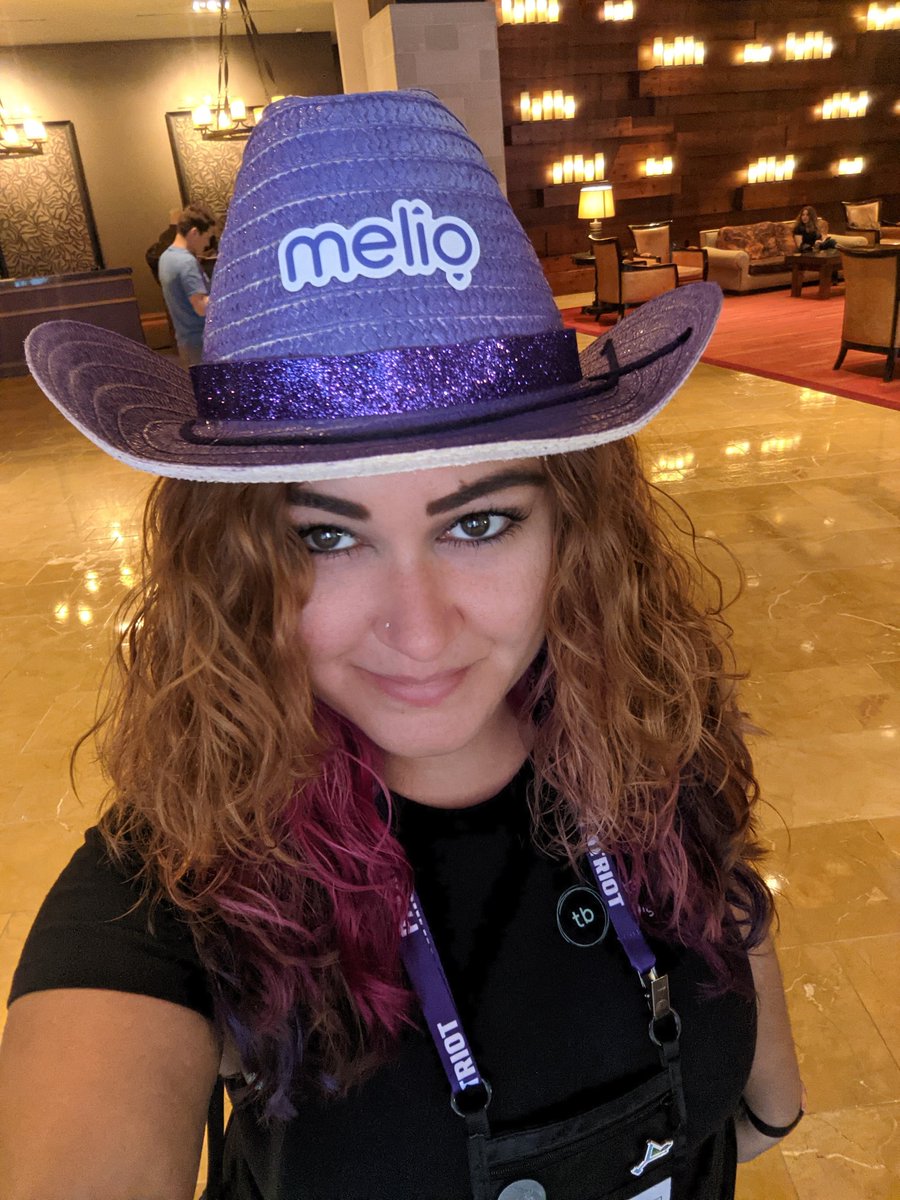TotallyKellyG's tweet photo. Thanks for the fun arts and crafts project @MelioPayments 

I decorated this hat y'all 

#WhenInTexas #SNH21 https://t.co/OLDQ0wEiRU