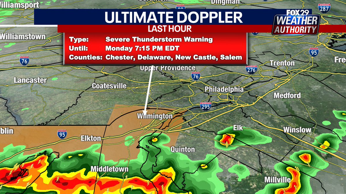 KathyOrrFOX29's tweet image. #SevereThunderstormWarning. Stay inside until this dangerous storm passes. @fox29philly