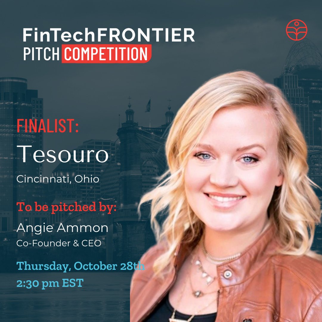cintrifuse's tweet photo. Last but not least, we'd like to introduce our final Cincinnati-based contestants, Tesouro & Willow Estate Planning.
The #FinTechFrontier Pitch Competition is happening this Thursday, Oct.28th starting at 2:30 pm. EST. Register to attend using this link: https://t.co/8aCMZUoWnZ https://t.co/2jvtOPJtKh