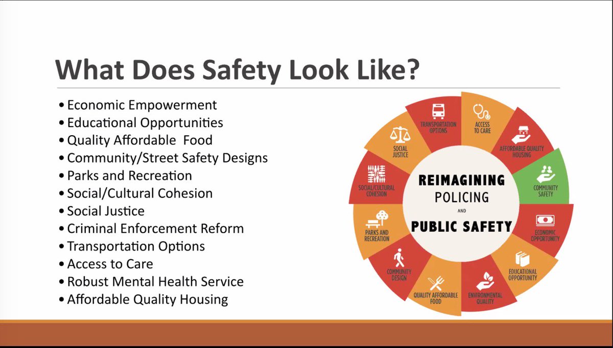 ACarrollScott's tweet photo. This framework of public health for public safety by the Denver Task Force to Reimagine Policing and Public Safety could support racial equity and violence prevention work in Philadelphia.  #publichealthforpublicsafety #DayofAction #speakforhealth https://t.co/LJQPKF6CBu