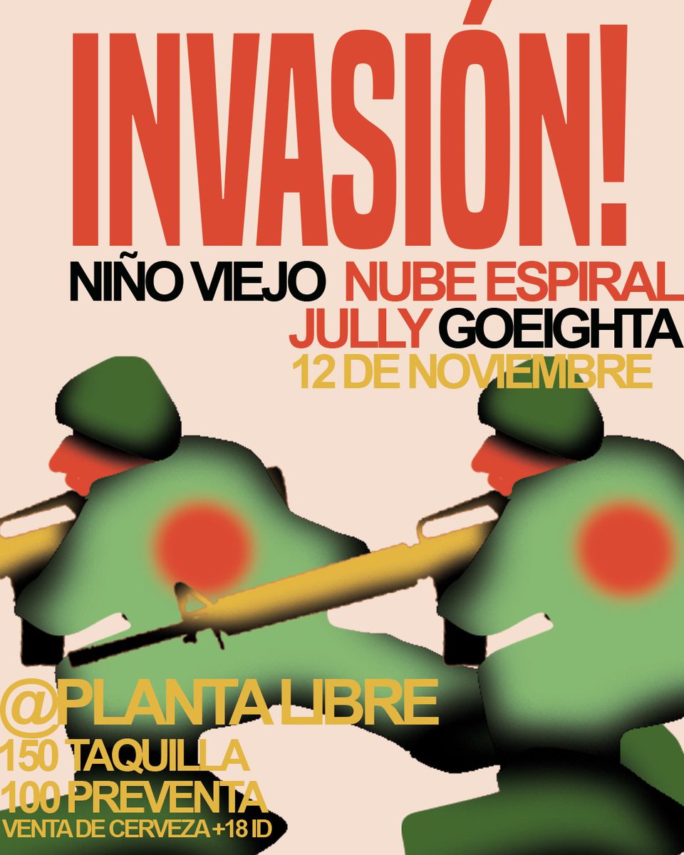 FAT BABY presenta:
INVASIÓN❗
¡Mándanos DM para comprar tu preventa y puntos de venta pronto!
(ESPACIOS DE BAZAR DISPONIBLES)
+Sorpresas x anunciar👀