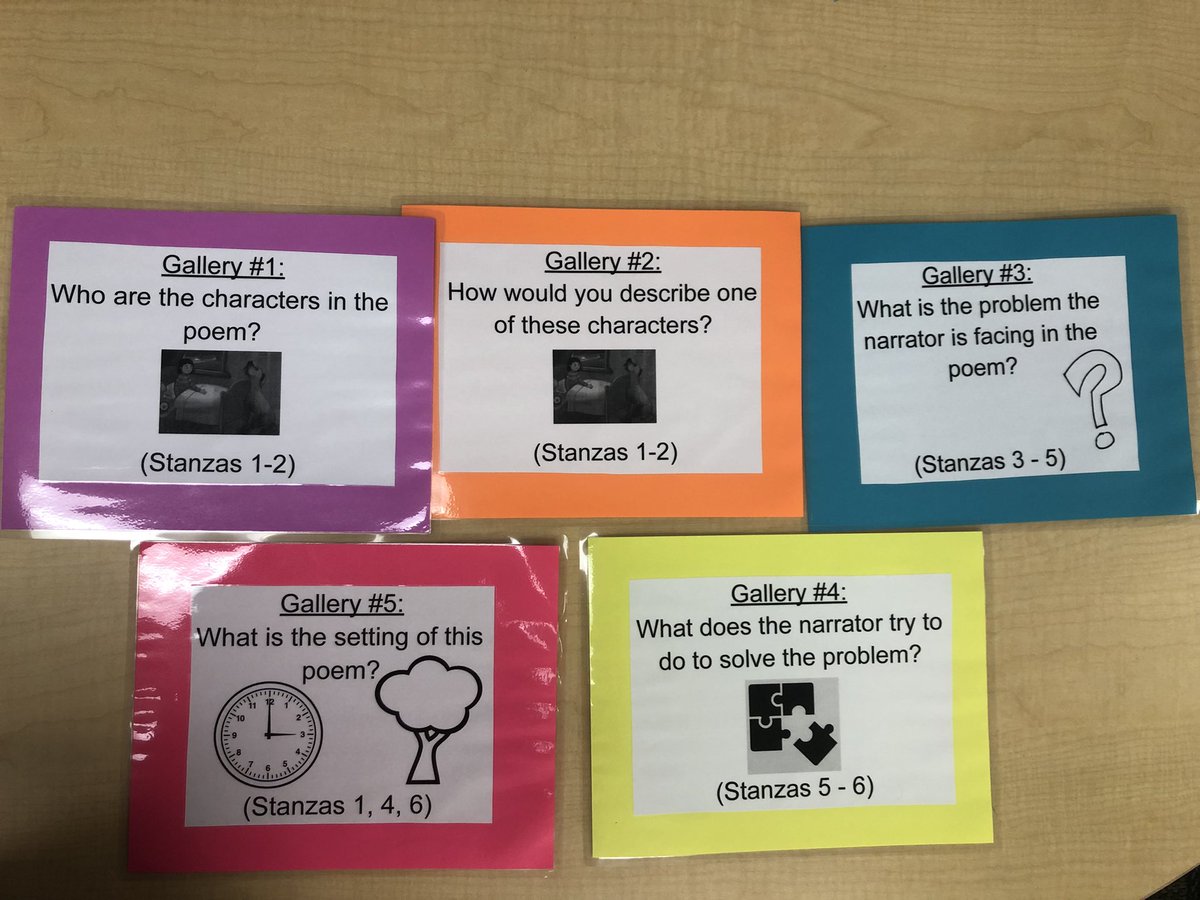 MissJohnsonUCF's tweet photo. Students worked hard today during our poem gallery walk! They had flip books where they had to answer questions about story element. Their answers were wonderful! Keeping them engaged ✔️ @OCPSnews https://t.co/fQWJKqq3Og
