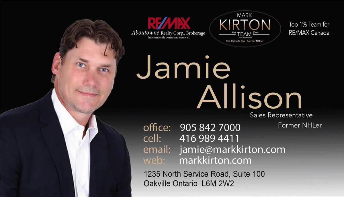 Twitter it’s been awhile! Excited to say I am now selling #realestate in #oakville with another former #NHLer Mark Kirton #markkirtonteam #remaxaboutowne