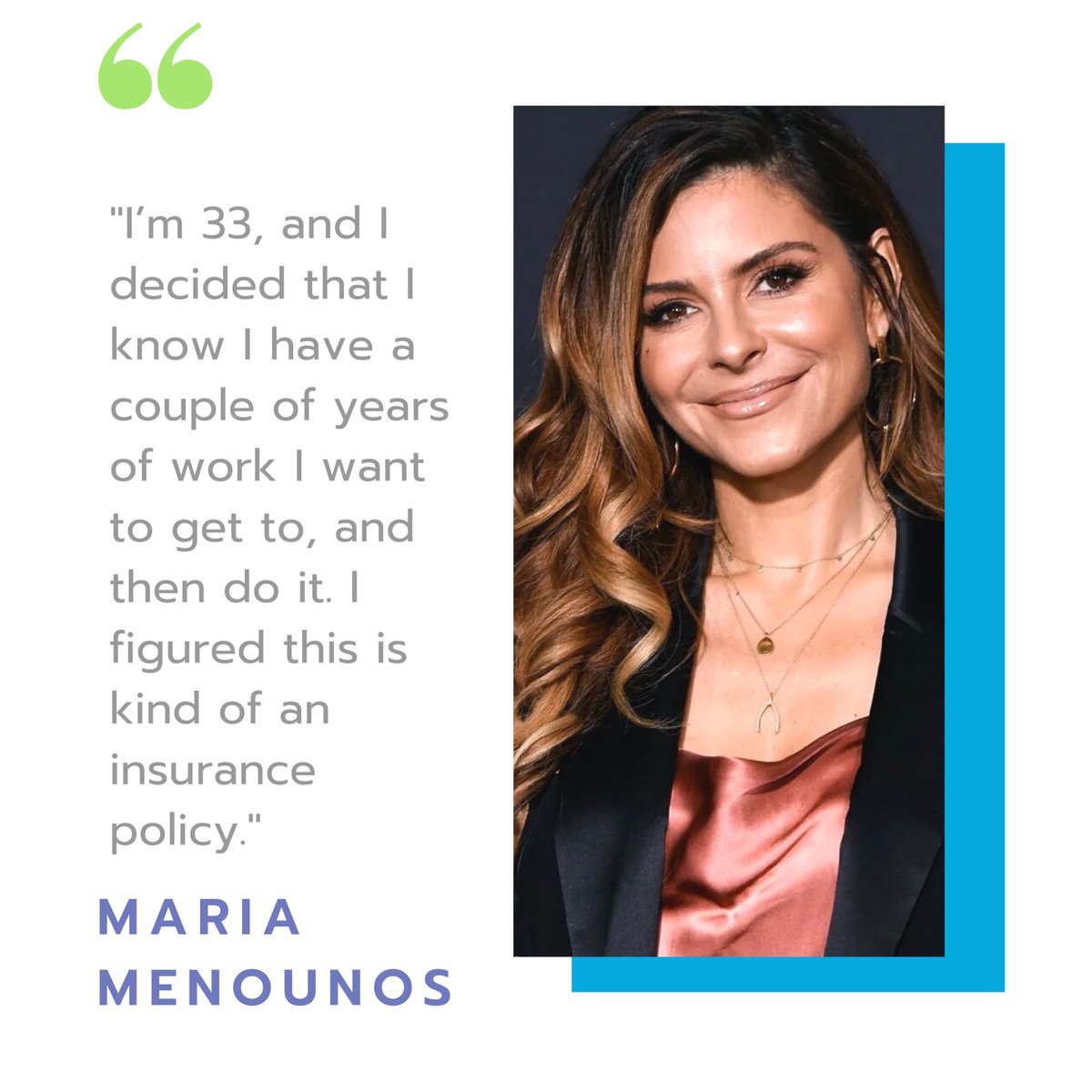 genfplan's tweet photo. When asked about freezing her eggs, Maria Menounos told Dr. Drew Pinsky: "I’m 33, and I decided that I know I have a couple of years of work I want to get to, and then do it. I figured this is kind of an insurance policy."

https://t.co/7orz6XxTj6

#eggfreezing https://t.co/XcB3124iX3