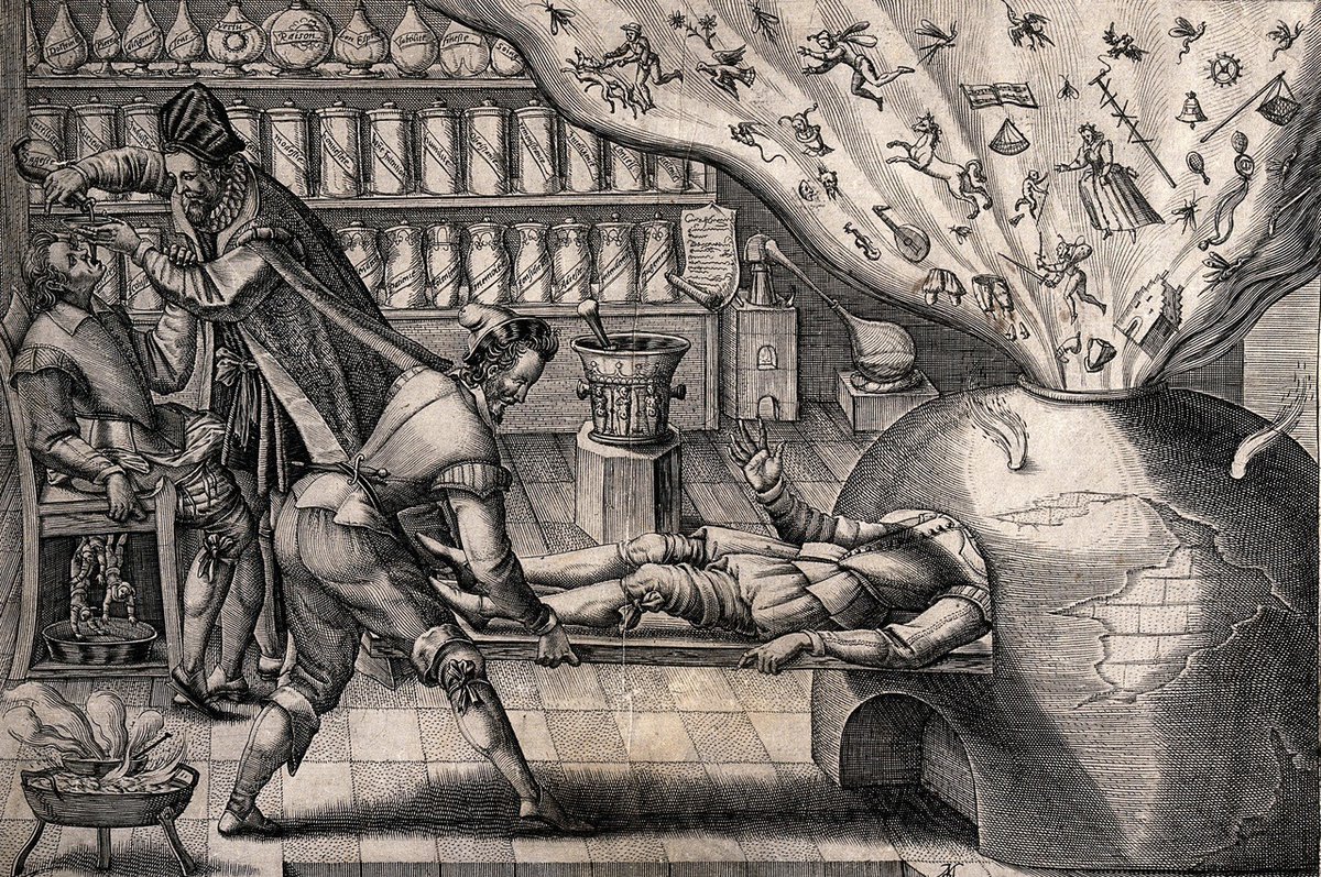 archaeologyart's tweet photo. Matthaeus Greuter, A surgery where all fantasy and follies are purged, Wellcome Images, ca. 1600. https://t.co/IjjiIak9aB