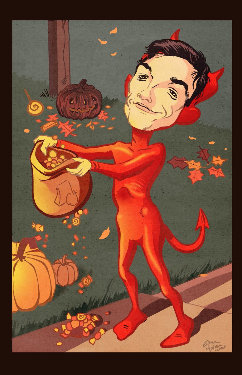 agent_Morton's tweet photo. What?? Art dump of halloweens past?? I shouldn't have!! Haven't been able to draw a lot of on theme stuff recently so here are some oldies but weirdoes. #halloween2021 #JohnMulaney #ComicArt https://t.co/QW1uKMVVmK
