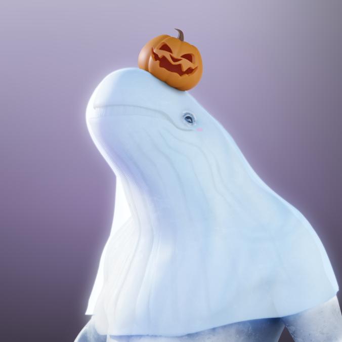 The spooky season is here🎃 we will be giving away this honorary 1/1 ghostly Whale 👀👀🔥

To Enter like, retweet and follow @whalesnation and @solsoulsNFT