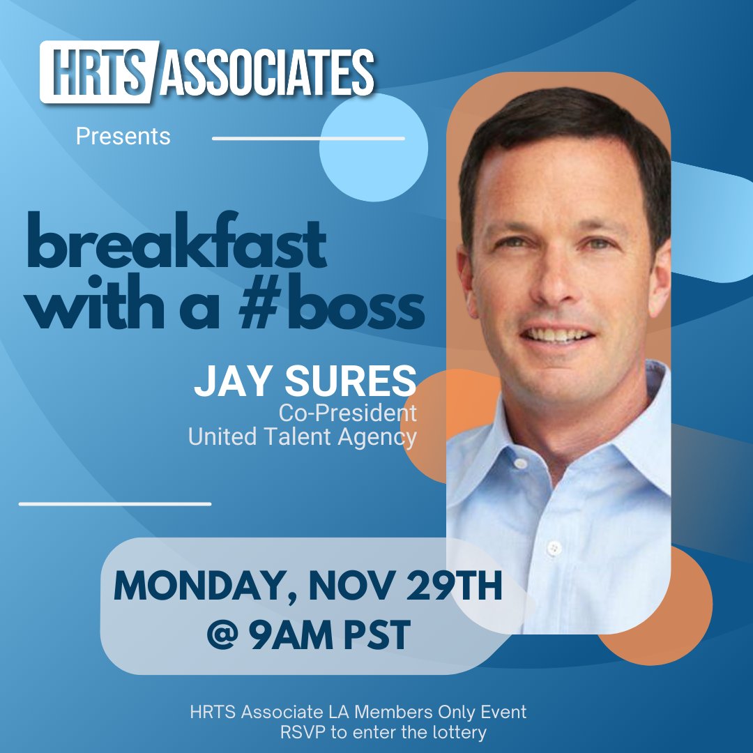 HRTSAssociates's tweet photo. It's that time again! Breakfast With a #boss is back. Members don't wait! Enter the lottery now. We will randomly select 15 members to attend. https://t.co/5FZcbX6v6a