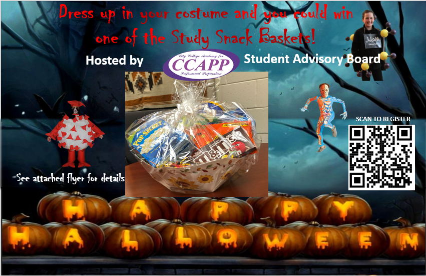 CCAPP_CCNYCSTEP's tweet photo. Join the CCAPP program and the Student Advisory Board on Friday, October 29th at 8 pm, for a suspense fun filled night.

Dress up in a costume for an opportunity to win your midterm snacks basket. Don't miss out!

Register: https://t.co/wcXSliGu0x
@CCNYChem @CCNYBiology https://t.co/pZO0oPHvPZ