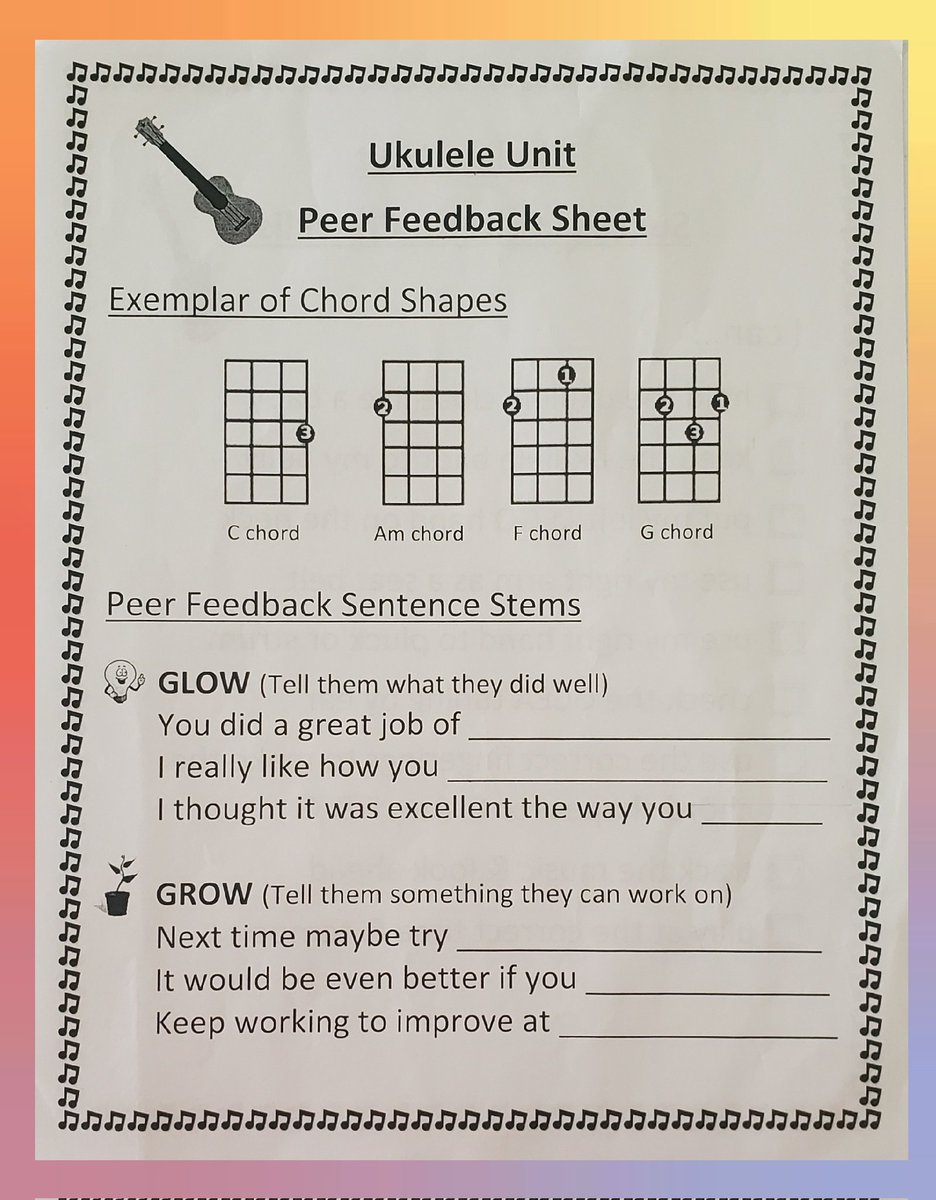 SnapClapPat's tweet photo. So proud of my 4th &amp; 5th Grade @JSES_Stallions! 😍 They went from never having played a #Ukulele before, to co-constructing success criteria, knowing how to self-assess AND give each other peer feedback! 👏🏽 #StudentOwnership #PeerPower #FBISDLearns #JEPL #PDinAction @FortBendISD https://t.co/SsaHZaAaFY