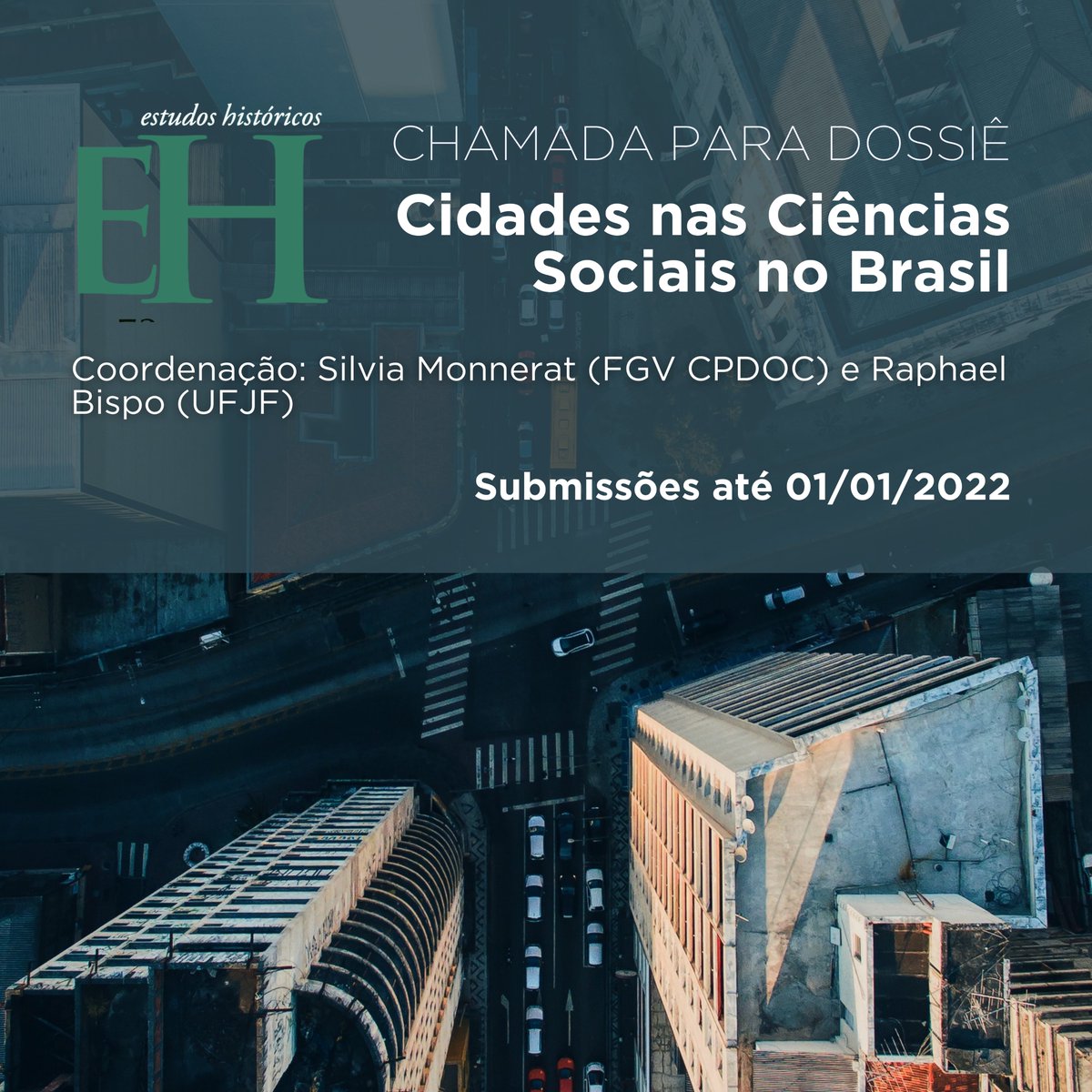 Chamada para dossiê "Cidades nas Ciências Sociais no Brasil", da Estudos Históricos (FGV CPDOC).