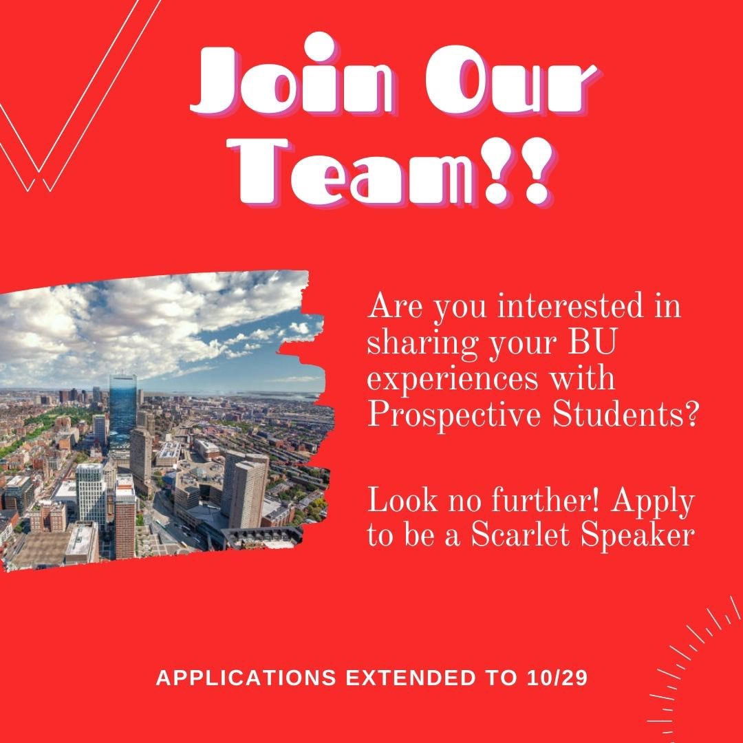 buambass's tweet photo. Interested in speaking to prospective students? Apply to be a Scarlet Speaker! The link to apply is in our bio! https://t.co/me53tpkzbk