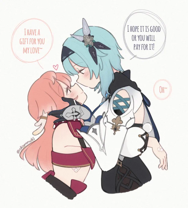 Happy Birthday Eula! 💙❤️
Your girlfriend has a gift for you ;]
#yanfei #Eula #Eufei 