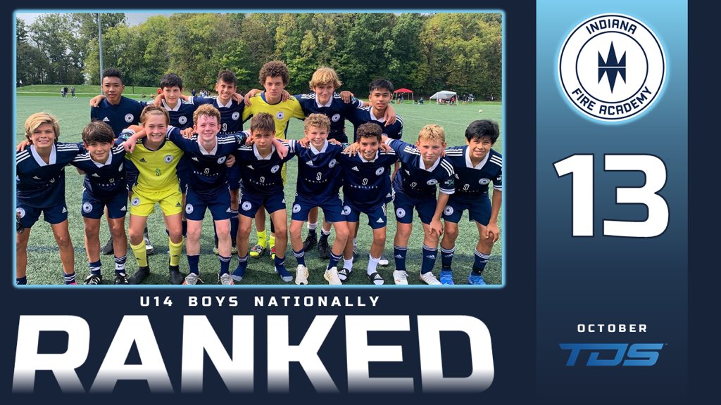 IndyProAcademy's tweet photo. We are extremely proud of this groups resiliency, as the have battled the injury bug that’s seen them play with out their full team since week 2 of the fall season. Coming in at 1️⃣3️⃣ in the @TopDrawerSoccer October National Rankings’s is our IFA U14 team! 👏🏻 https://t.co/40hq4DB8qE