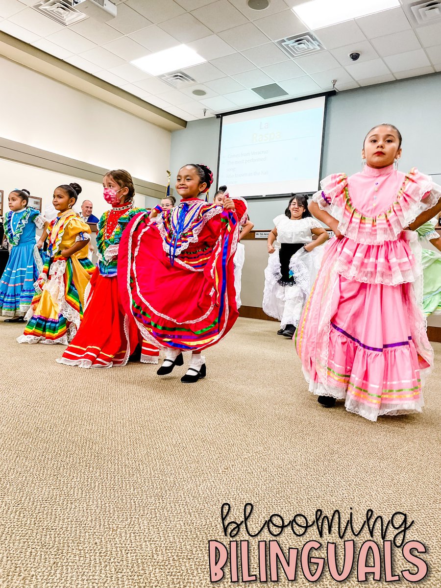 Our Perla Tapatía girls just had their first public performance since 2019! They performed La Raspa for the school board. We are so proud! #irvingelementary #socioculturalcompetence
