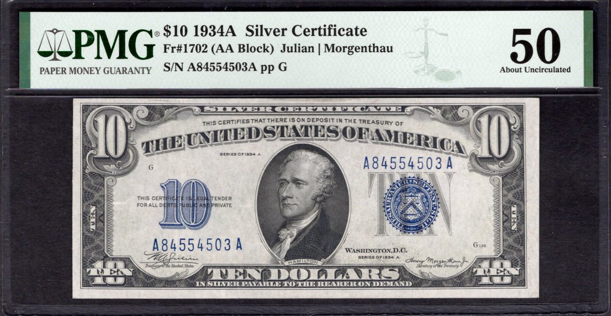 oldpapermoney's tweet photo. FALL GIVEAWAY!

Random winner picked at 10:00 pm EST, Saturday, October 30th.

Prize: 
1934A $10 Silver Certificate

To enter: 
Like, Retweet, Follow

Additional:
Must have a public account and U.S. shipping address.

#Saturdaynightcoinshow #numismatics #banknotes https://t.co/aUaC3v5l6v