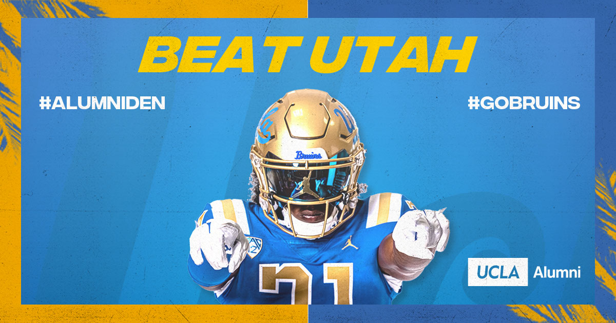UCLA_Alumni's tweet photo. .@UCLAFootball takes on Utah this Saturday, Oct. 30 in Salt Lake City! Like and retweet this image to show your support for the team!
#AlumniDen #GoBruins https://t.co/OSHZMIk8x8
