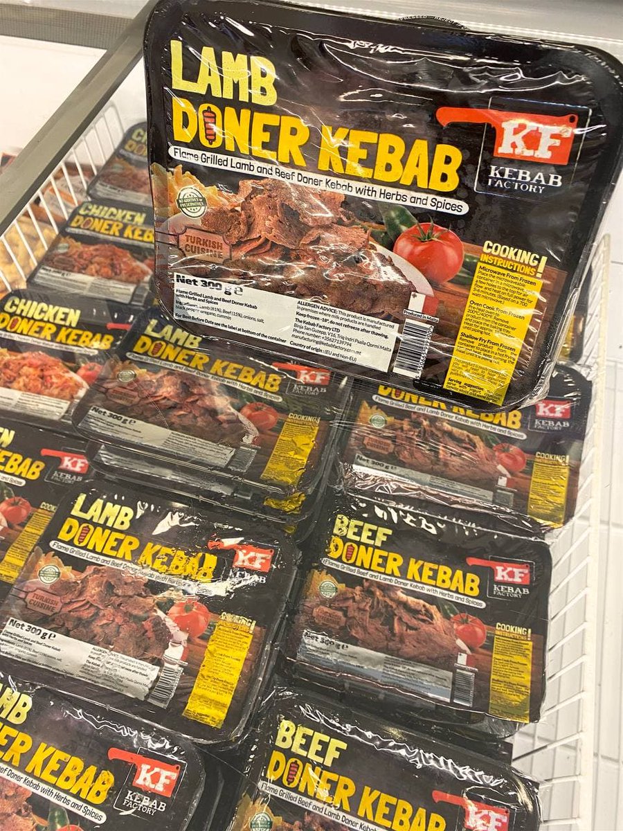 kebabfactory_mt's tweet photo. Get your frozen doners from the closest market 🔥 Have a look at the map to find our Frozen Products 🧡 
https://t.co/tAmGDeB1nW 
#doner #frozen #products #beef #chicken #lamb #Turkish #Malta https://t.co/G5mIDgO3JV