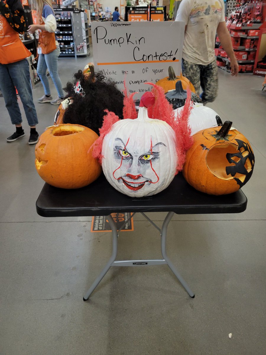 Today was Department Pumpkin Carving Contest! Customers loved being able to vote for their favorite one. #47WON #CAM2021 <a href="/HDTevinFreeman/">HD Tevin Freeman</a> <a href="/D66Celest/">Sheldon Celestine 🇹🇹🇺🇸</a> <a href="/cat_thanner/">Cathy Thanner</a> @LopezRossanna @MatthewMASM471 <a href="/pvspivey/">Paul Spivey</a>  <a href="/AttusoJodie/">Jodie Attuso</a> <a href="/ciara_lauraa/">Ciara Rabold</a> <a href="/bloo_datri/">Blue (he/him)</a> <a href="/0471Prods/">Francisca Draganov</a> <a href="/sfdraganov/">Francisca Draganov</a> <a href="/HDTiltonR/">rochelle Tilton</a>