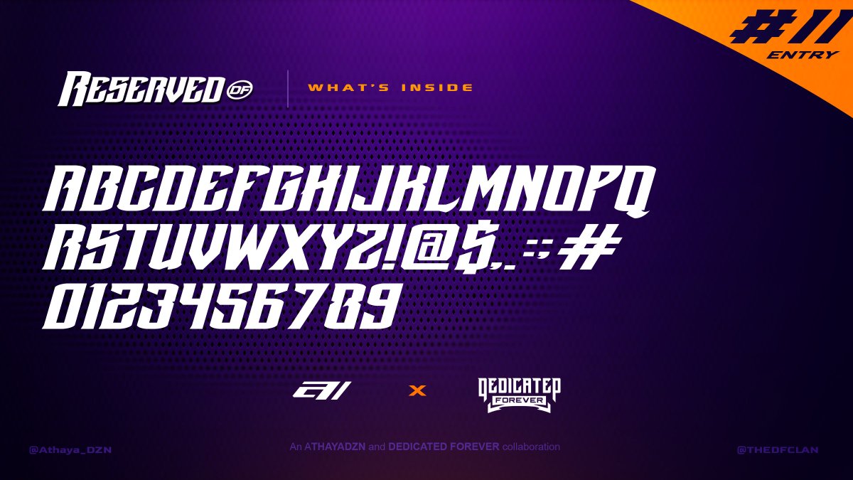Athaya_DZN's tweet photo. (Free font) Reserved DF๐
I want to make something that DF's whole community would be able to use while still being relevant to the contest, this is the closing of the project, wrapping them all up in one single entry
https://t.co/RZEDuL0p5U
Thank you to everyone ๐โค๏ธ๐
#DFDC2 https://t.co/5MK4tzdxbs