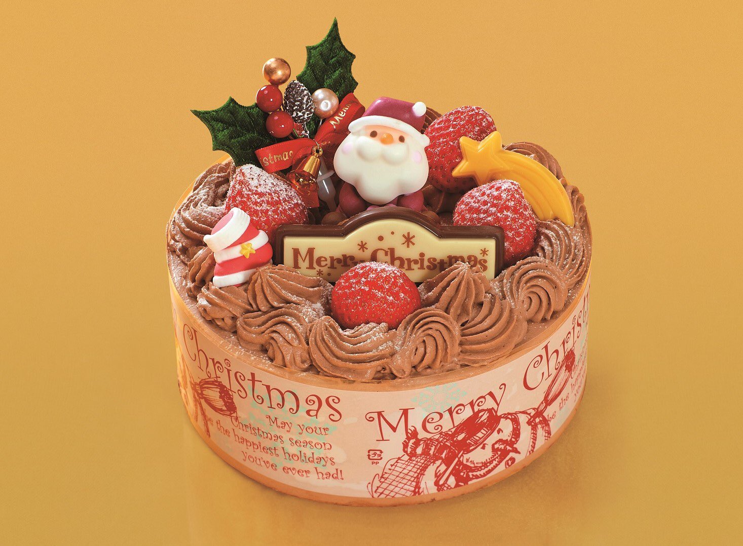 いしい Rt Orandaya Raku オランダ家21クリスマスケーキ クリスマスチョコ生デコレーション ふわふわスポンジに芳醇なベルギー産クーベルチュールのチョコクリーをたっぷり使った 大人も子どもも楽しめる濃厚なチョコレートケーキです 写真