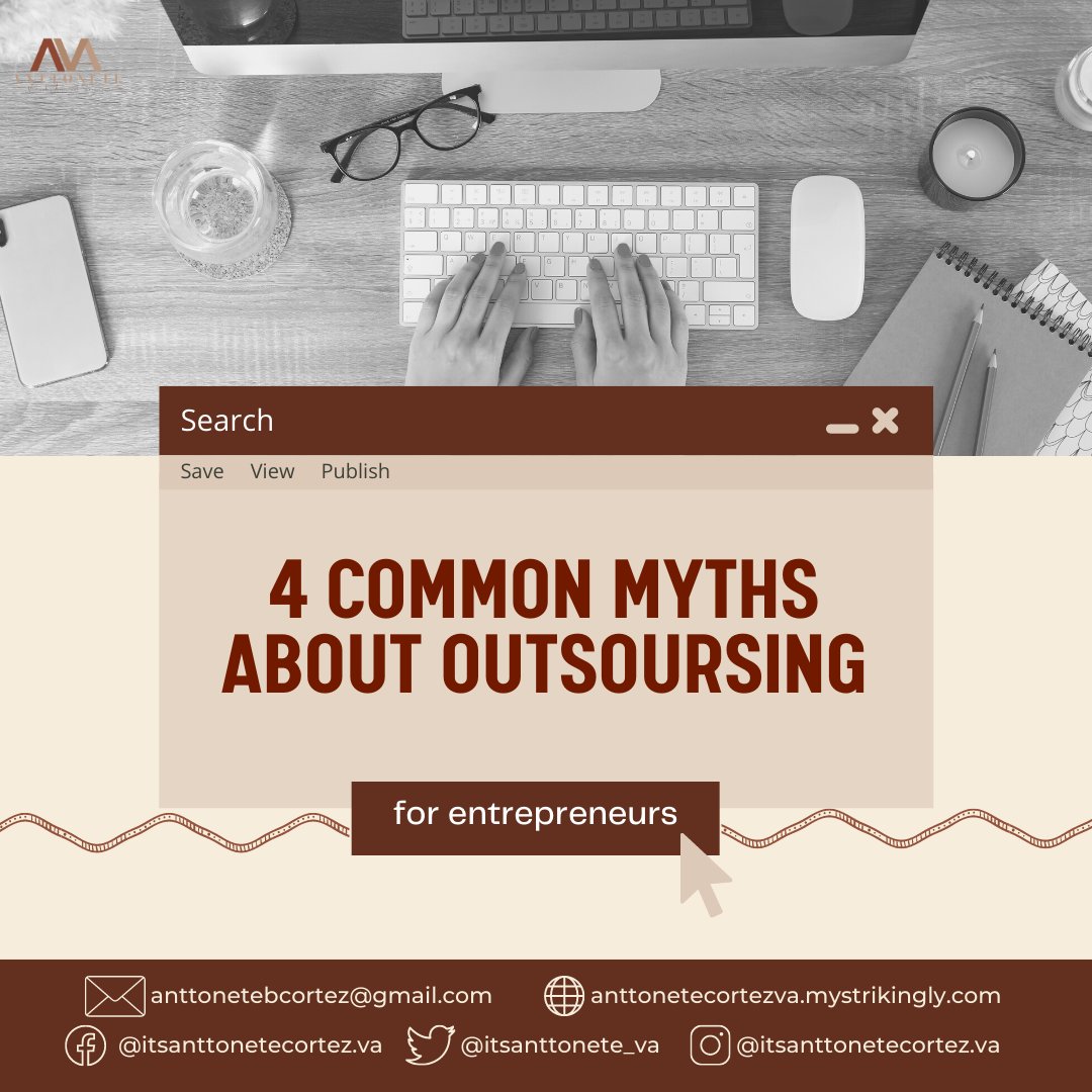 virtualsbyac's tweet photo. Entrepreneurs need to debunk these myths:
❌Losing control of your business.
❌It’s only for large companies.
❌Business’ classified information at risk.
❌Lower pay, poor quality

Follow us here 👇:
FB: https://t.co/hTJaO3IbkR
Instagram: https://t.co/a1n8Pz6ze3
#gva #outsourcing https://t.co/s84MS7gD8s