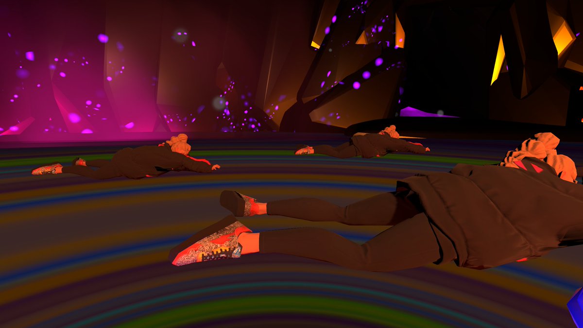 x_rVb_x's tweet photo. Watch @ZandyXR dance 'til she drops in #ArtCryptVR!
Fully immersive spooky artworks & worlds from 4 female VR Artists: including @WillowmoonArt @grrlrighter & @x_rVb_x
Keep your eyes peeled for the thriller-dancing ghosts in the machine.
#madeinvrchat https://t.co/t7DdAol4Z3