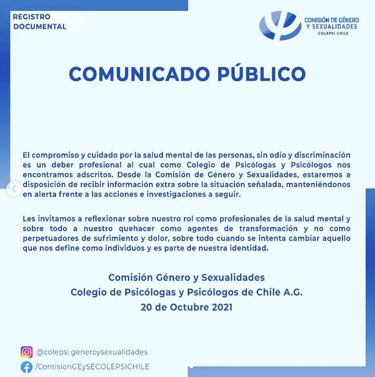 colpsichile's tweet photo. Comunicado de nuestra Comisión de Género y Sexualidades por requerimiento de diputados a universidades, por acciones de “ideología de género” https://t.co/SlVT5YiCjO