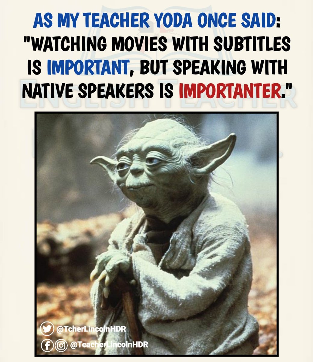 TcherLincolnHDR's tweet photo. ⚠️ Remember: Adjectives that have three or more syllables usually use the word "more" to show degree of comparison. In this case, the best way to write the comparison of "important" is "more important"
#teacherlincolnhdr #tcherlincolnhdr #englishtips #comparativeadjectives https://t.co/MZoowBUW9g