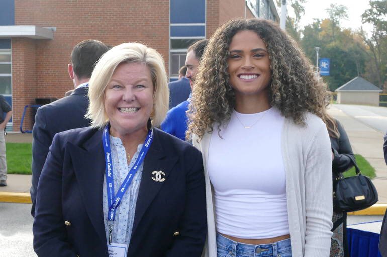 mayormahr's tweet photo. Honored as proud ‘84 alumni to be back @unioncatholichs today and publicly acknowledge the fabulous accomplishments of @GoSydGo whose faith and Olympic accomplishments are 2nd to none! https://t.co/piGzFbQIQH