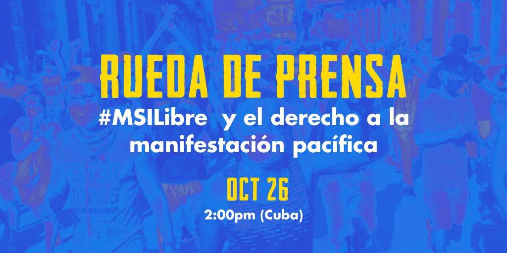 Acompáñanos mañana #26Oct a la rueda de prensa a las 2PM (Cuba)

Ingresa en 👇🏽
us02web.zoom.us/j/82198187960?…

#MSILibre