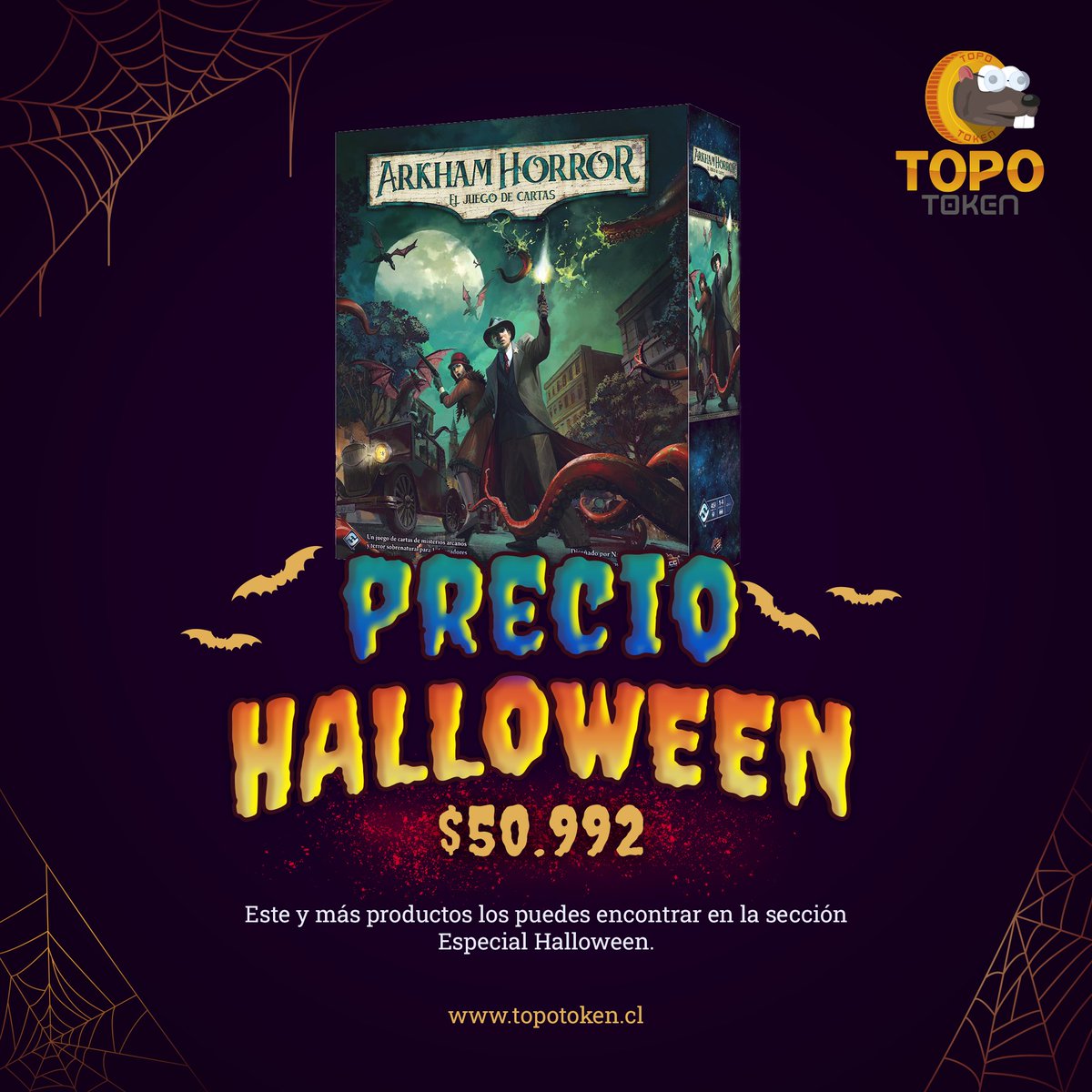 TopoToken's tweet photo. 🎃🎃Ofertas de Halloween!🎃🎃🎃

👻👻👻Ingresa a nuestra página https://t.co/Jr6p8EcFU6 y en la sección Halloween encontrarás todos los descuentos, 10% - 20% de descuento! 👻👻👻

🧛‍♂️🧟Envíos a todo Chile 🕷🕸 y retiro en Tienda 🧛‍♂️🧟‍♀️ https://t.co/etrwFvEdWf